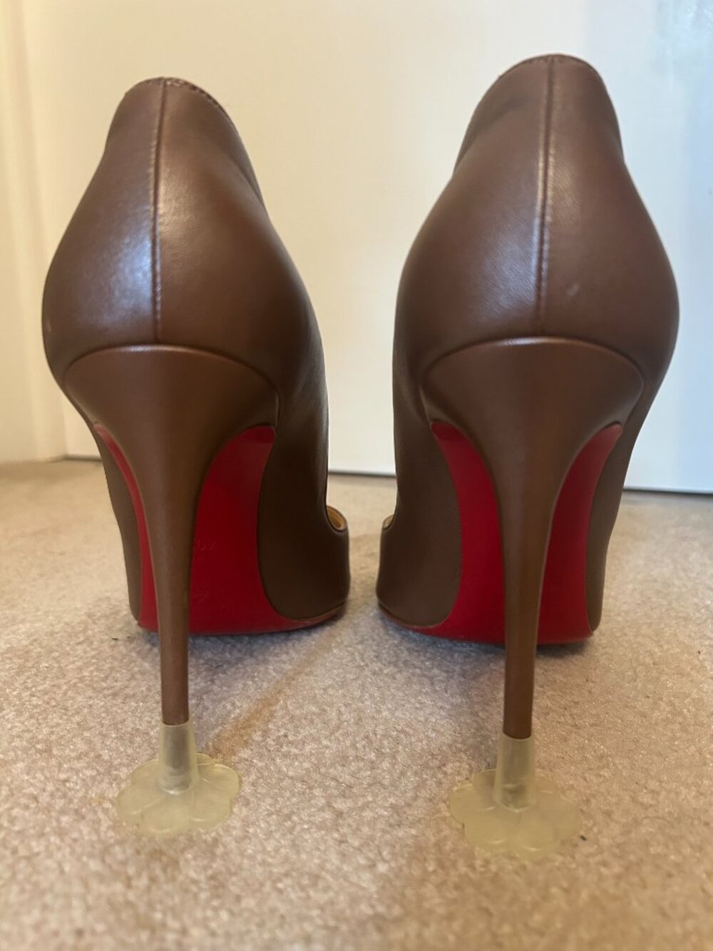 Christian Louboutin Hot Chick 100 Nappa Irise Pumps, Brown (Biscotto) Size 40.5 - Picture 3 of 16